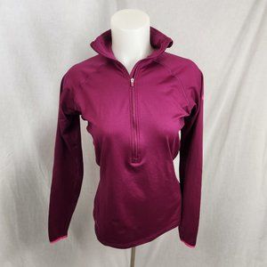 Nike Pro half zip women's magenta top dri-fit size M
